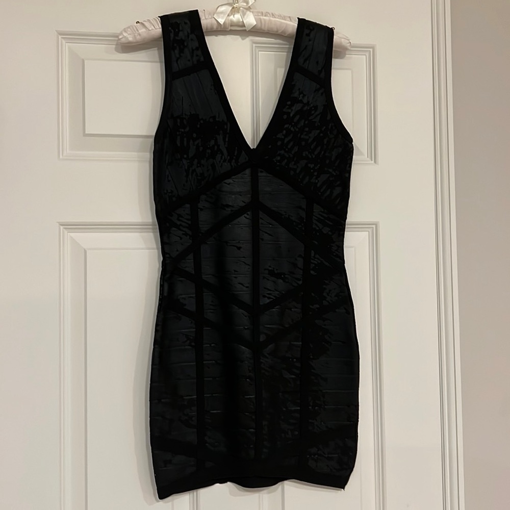 Black bandage bodycon dress
